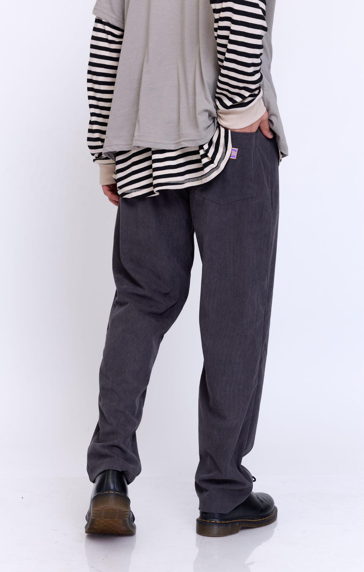 Baggy Gray - corduroy long pants