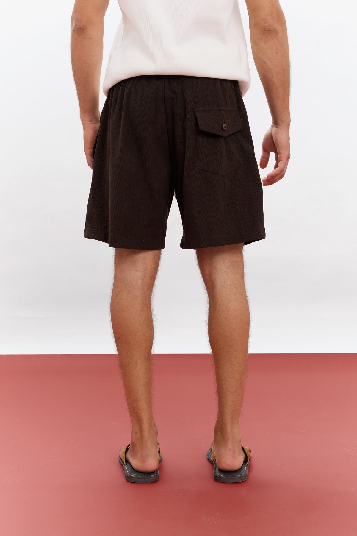 Dark Brown - Corduroy Shorts - GON