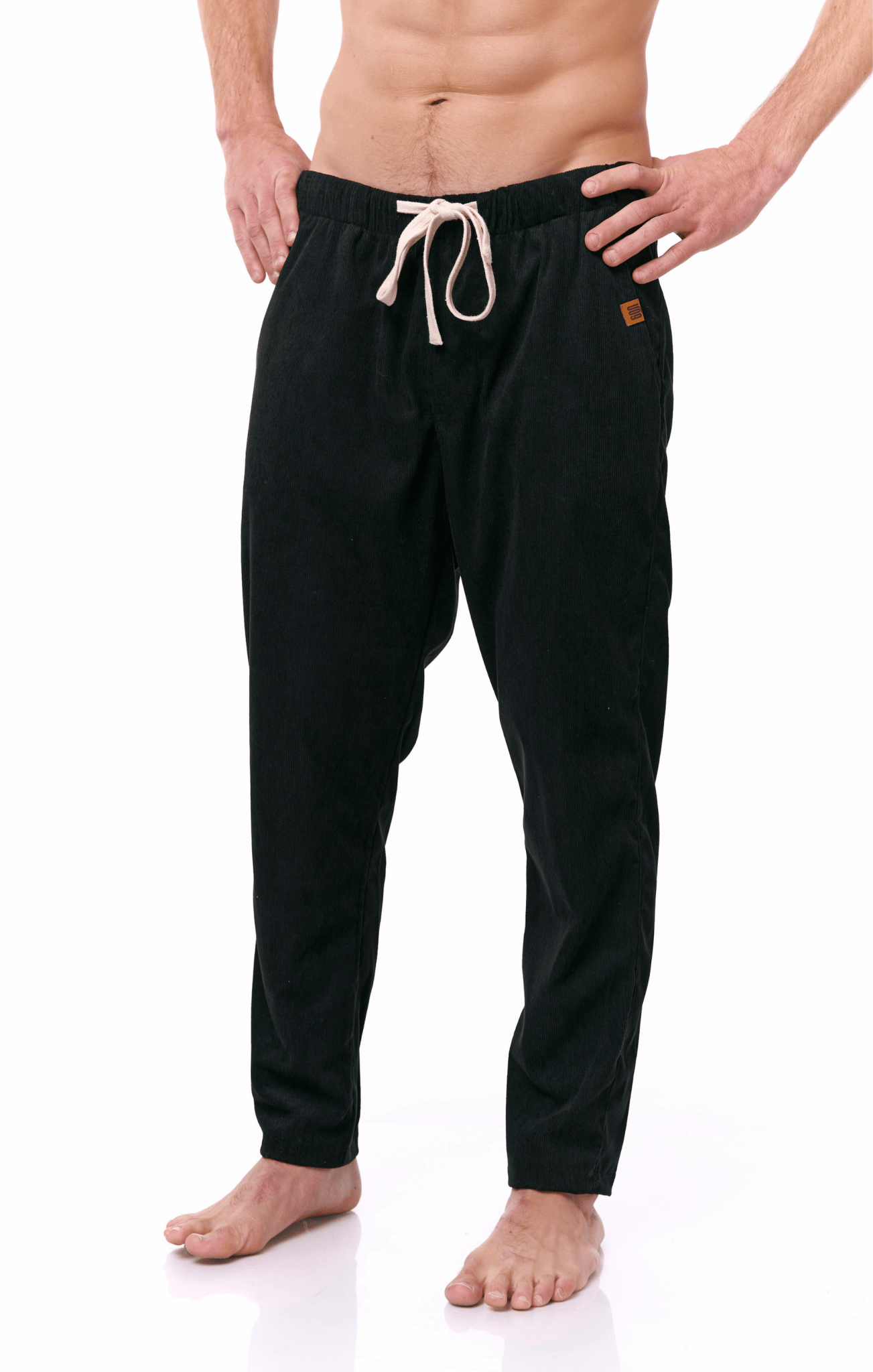Black - Corduroy Long Pants - GONSURFING