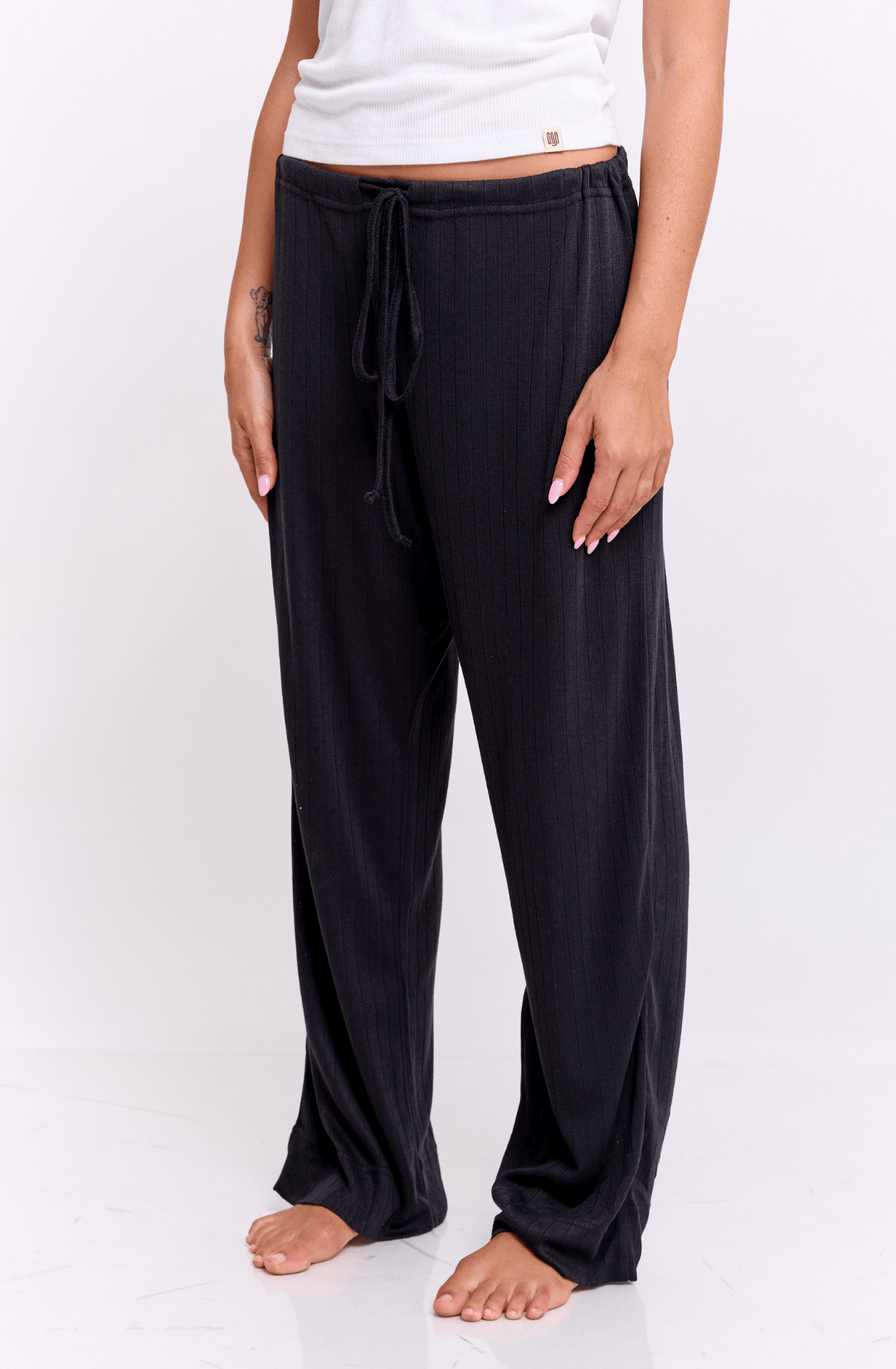 Black pointeil - long pants - GONSURFING