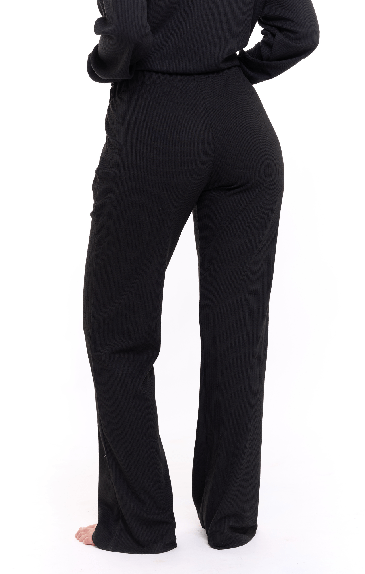 Black - Waffle long pants - GONSURFING