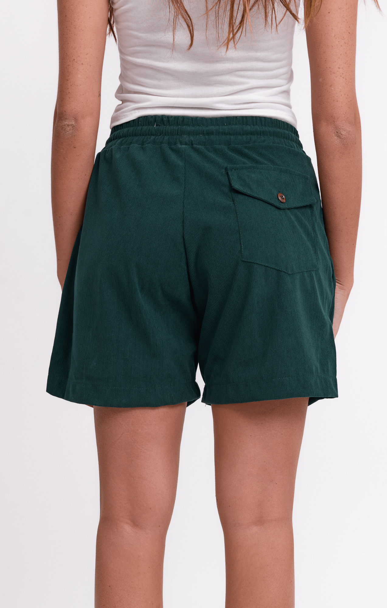 Bottle Green - Corduroy Shorts - GONSURFING