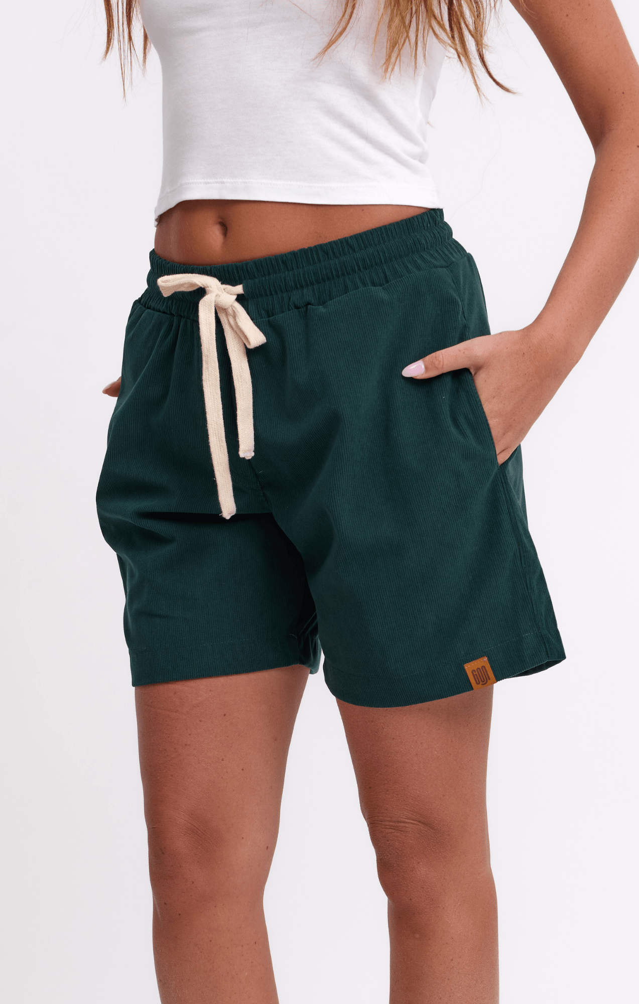 Bottle Green - Corduroy Shorts - GONSURFING