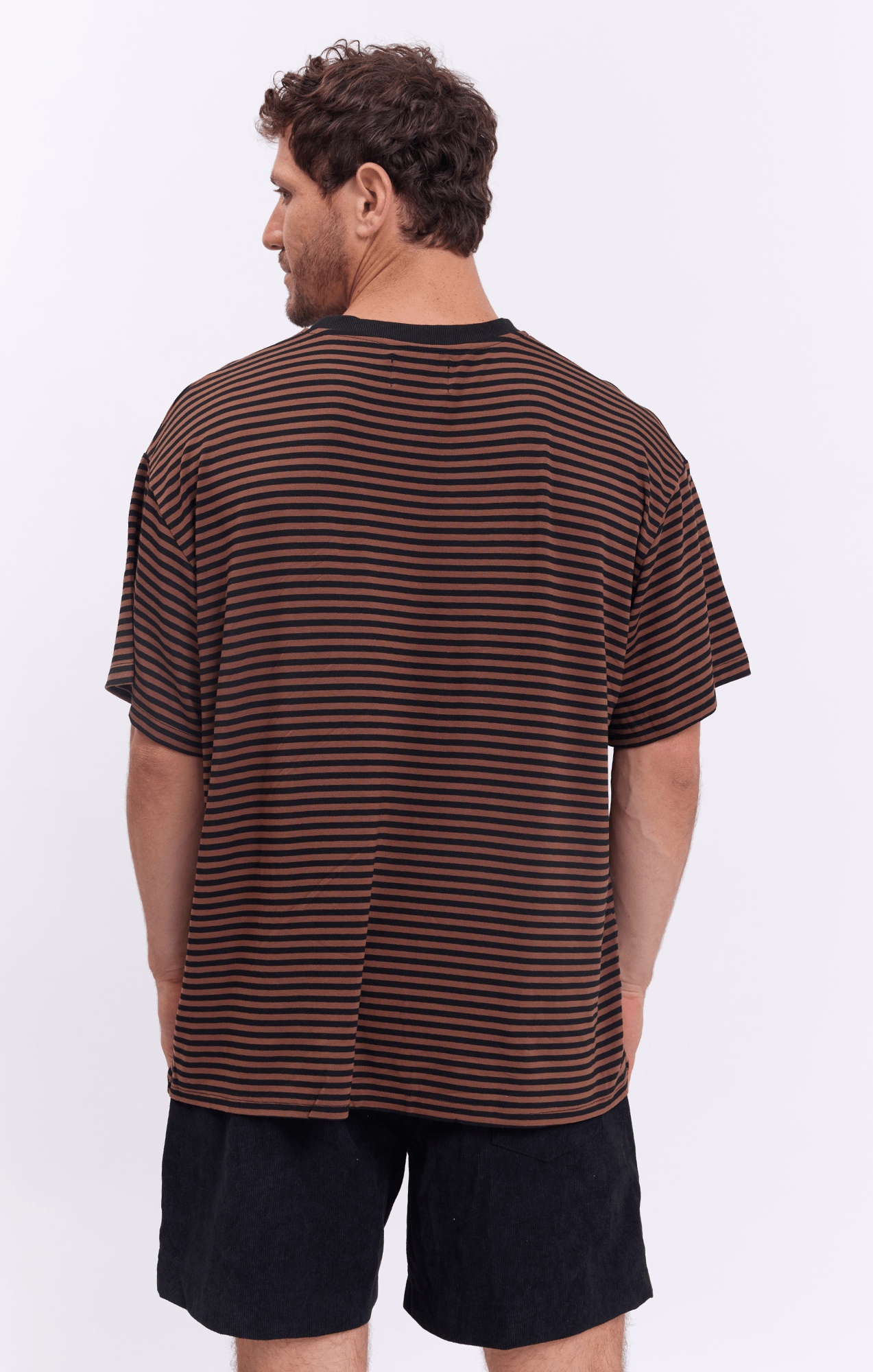 Brown Stripes - Oversize T-Shirt - GONSURFING
