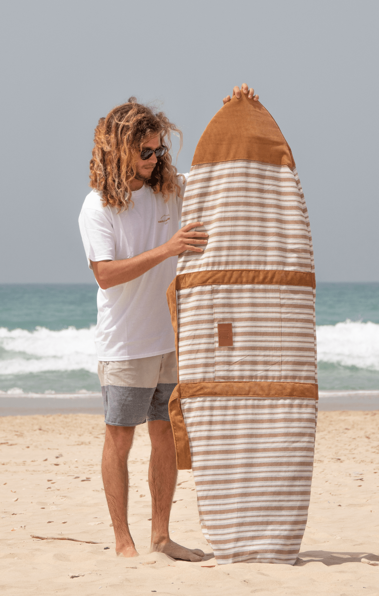 Brown Stripes - Surfboard Bag - GONSURFING