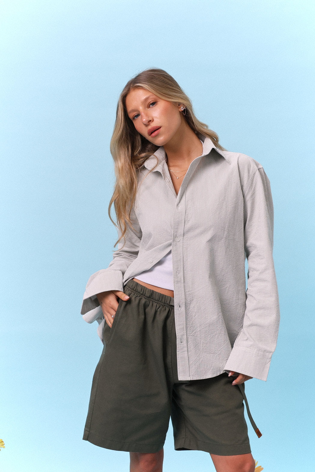 Button Down Shirt – Mint Stripe - GON