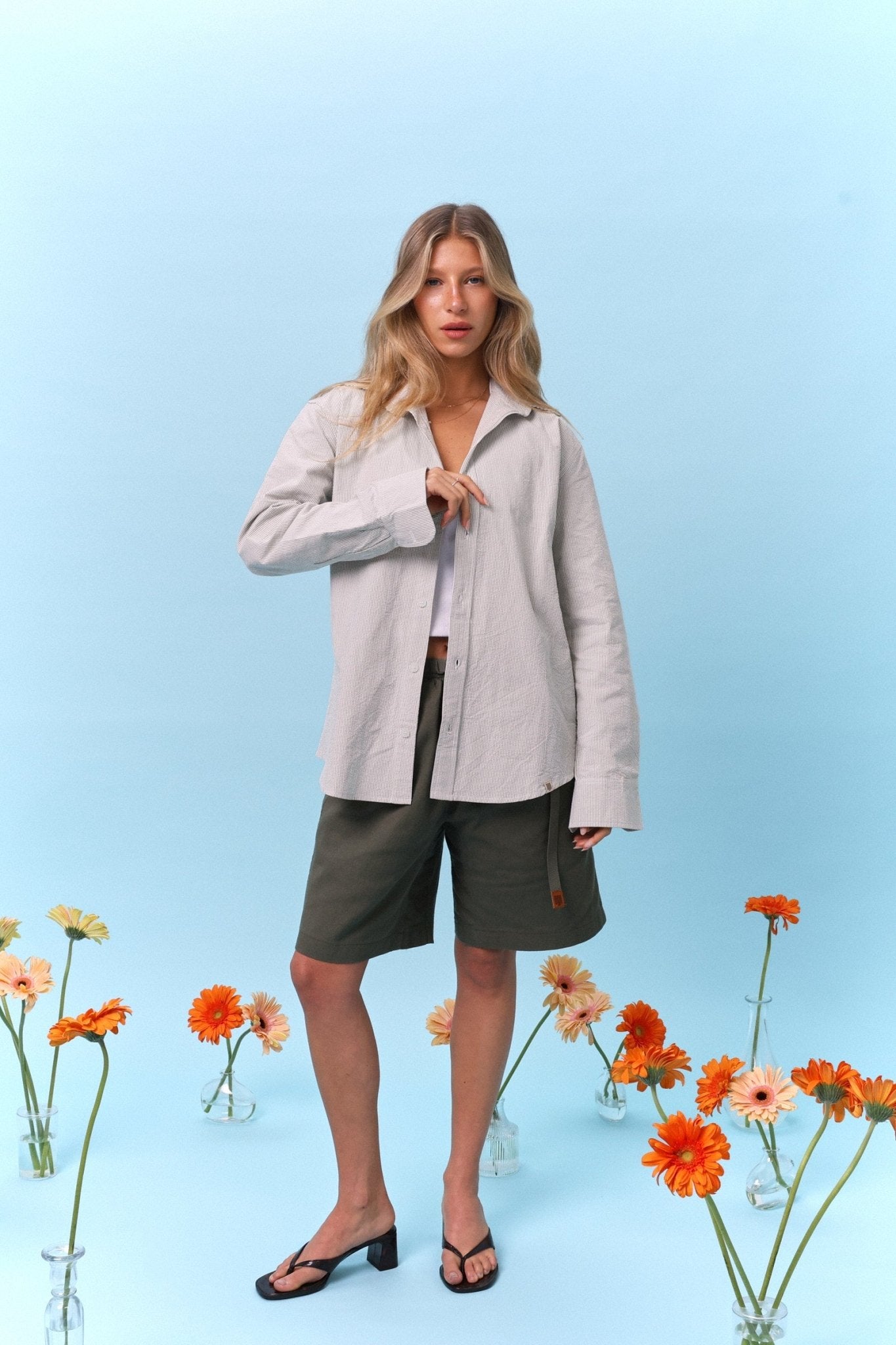 Button Down Shirt – Mint Stripe - GON