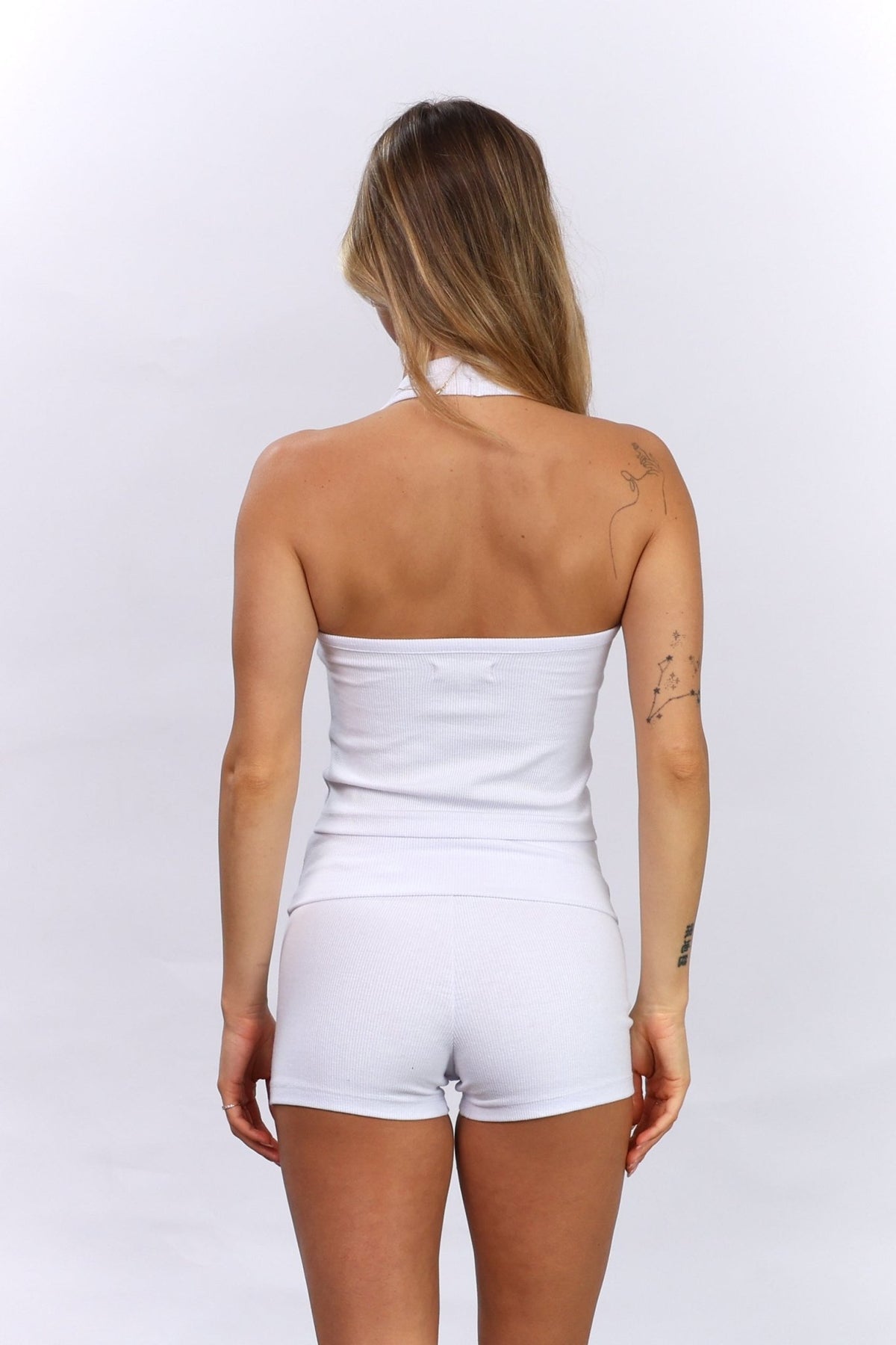 Collar Tank Top - White - GON