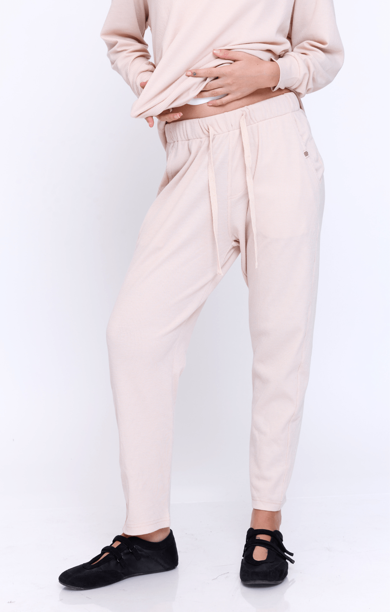 Cream - Waffle Unisex Long Pants - GONSURFING