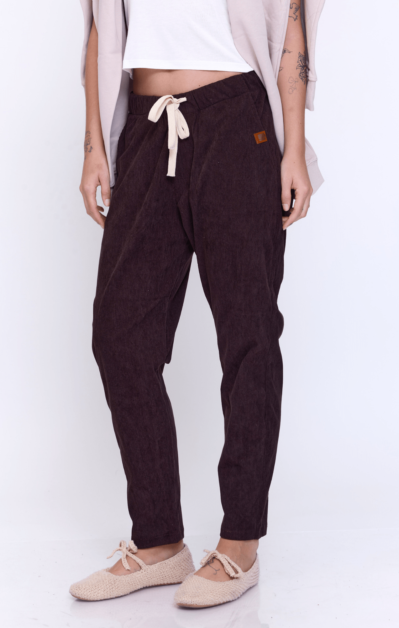 Dark Brown - Corduroy Long Pants - GONSURFING