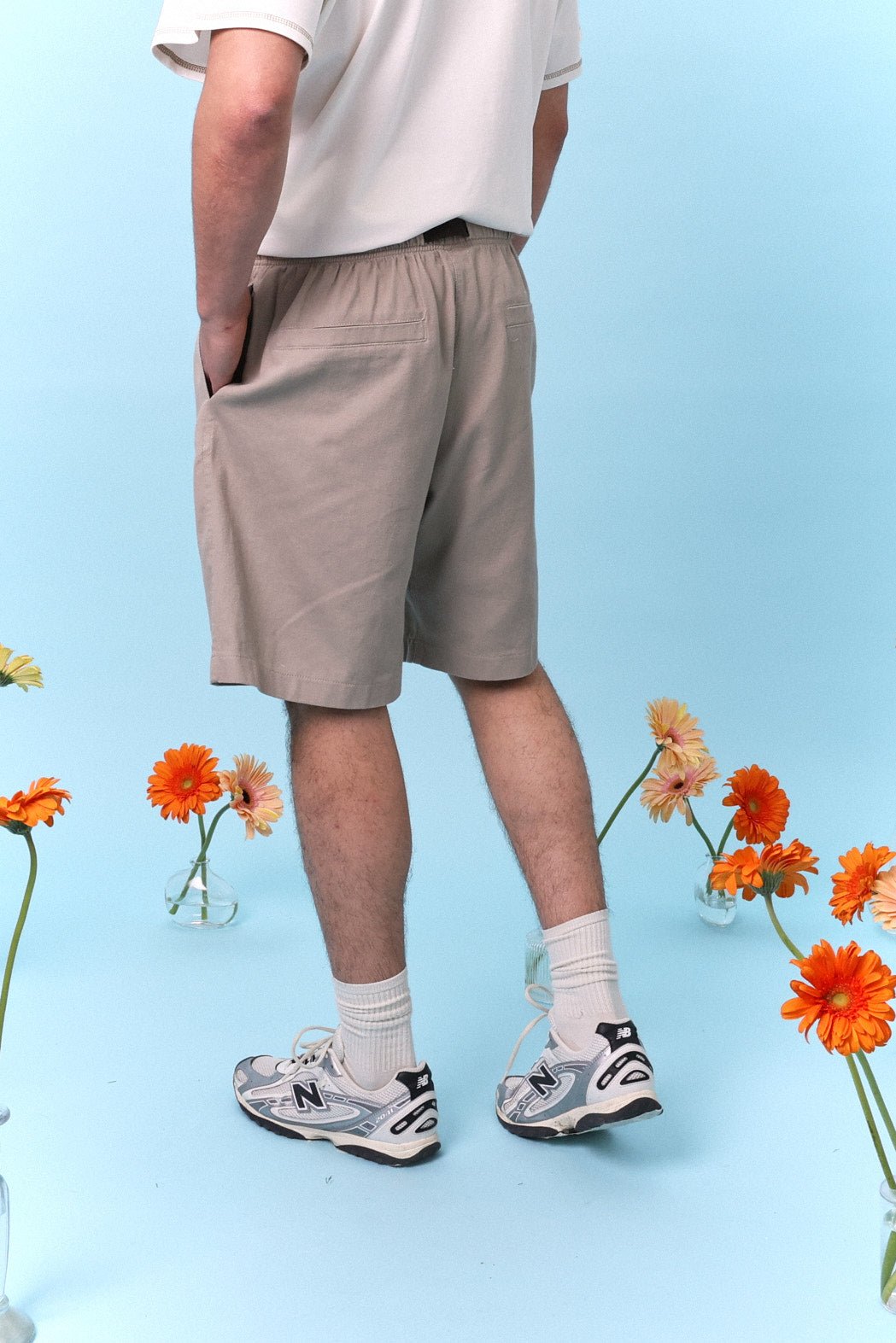 Drill Bermuda Shorts - Beige - GON