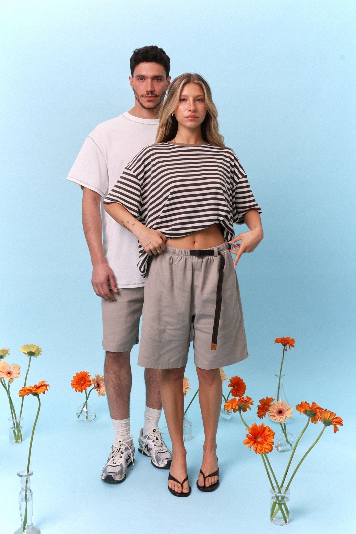 Drill Bermuda Shorts - Beige - GON