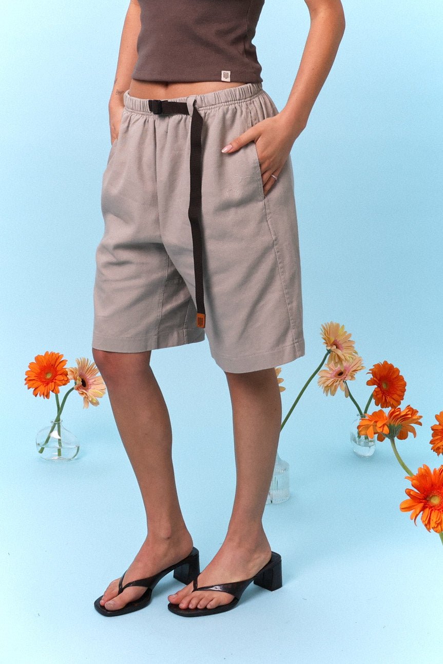 Drill Bermuda Shorts - Beige - GON