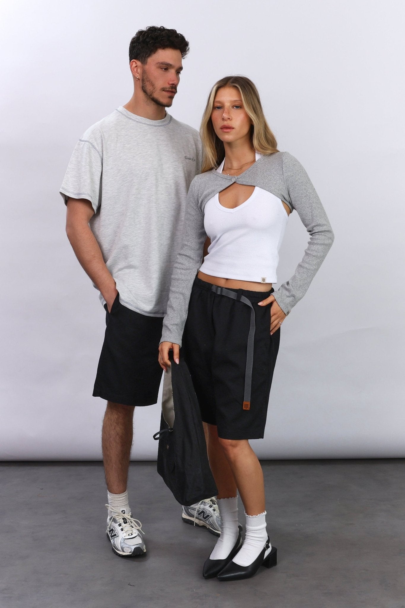 Drill Bermuda Shorts - Black - GON