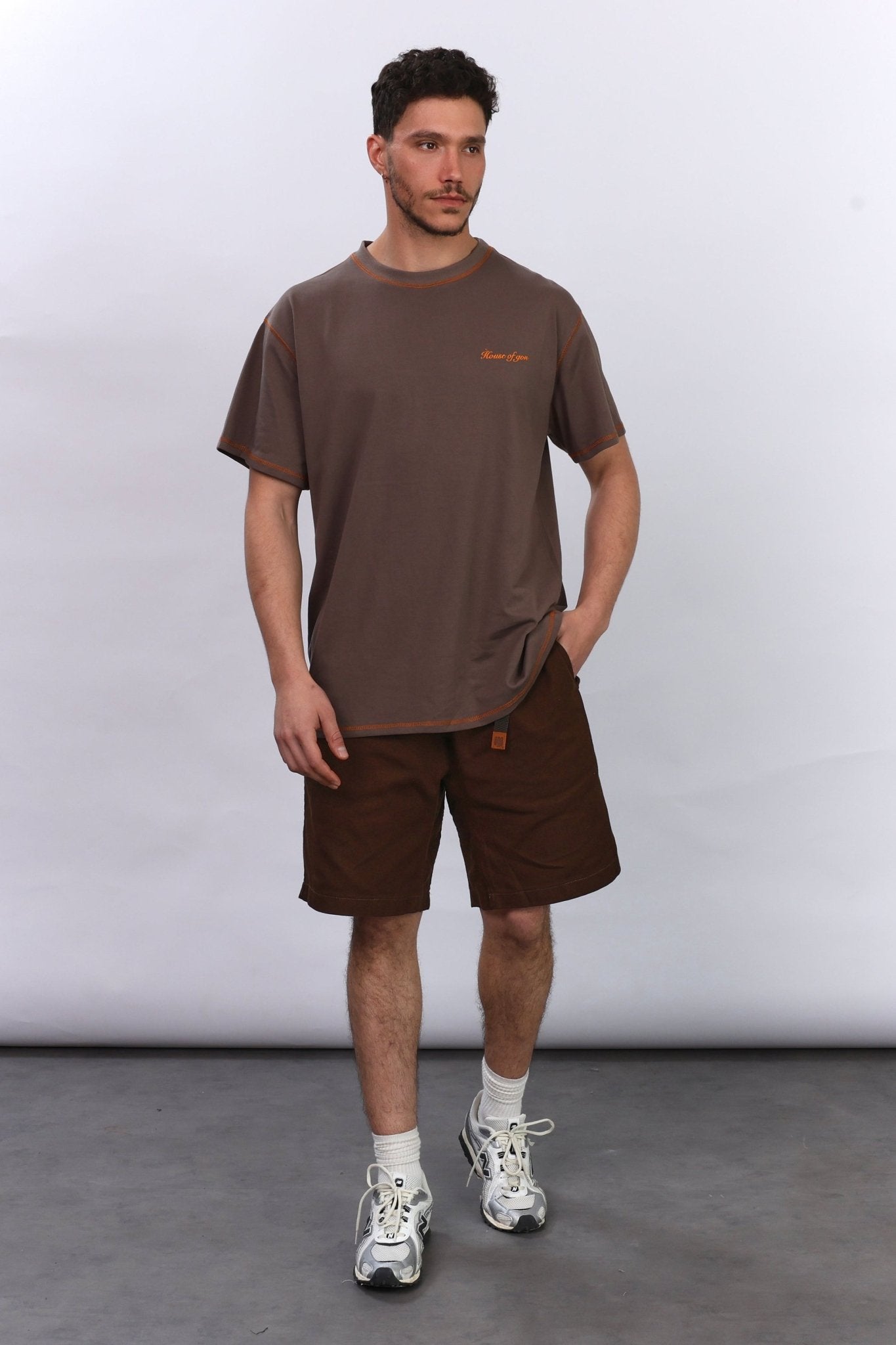 Drill Bermuda Shorts - Brown - GON