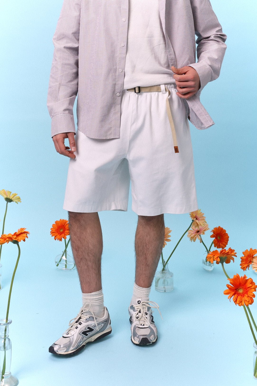 Drill Bermuda Shorts - Off White - GON