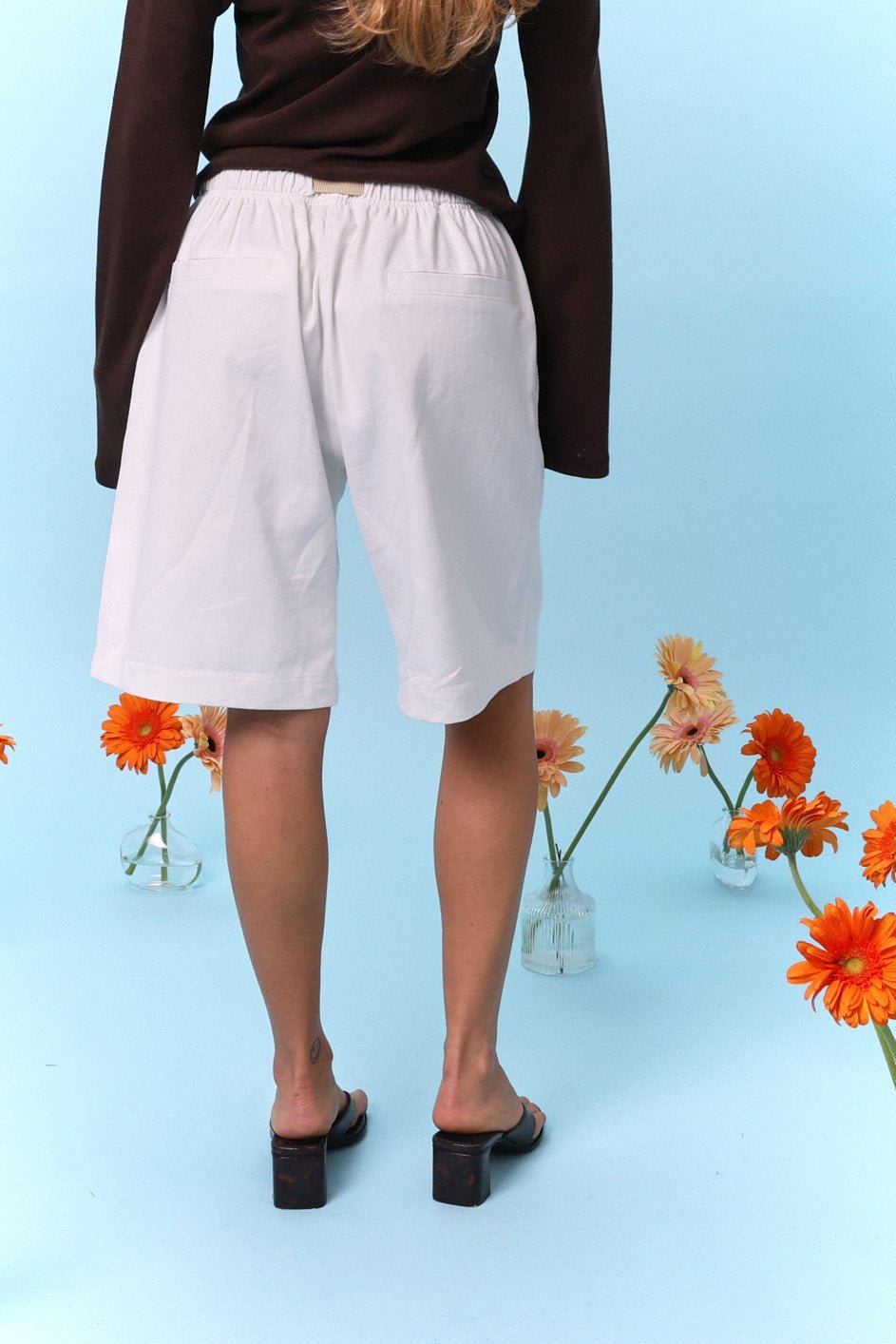 Drill Bermuda Shorts - Off White - GON