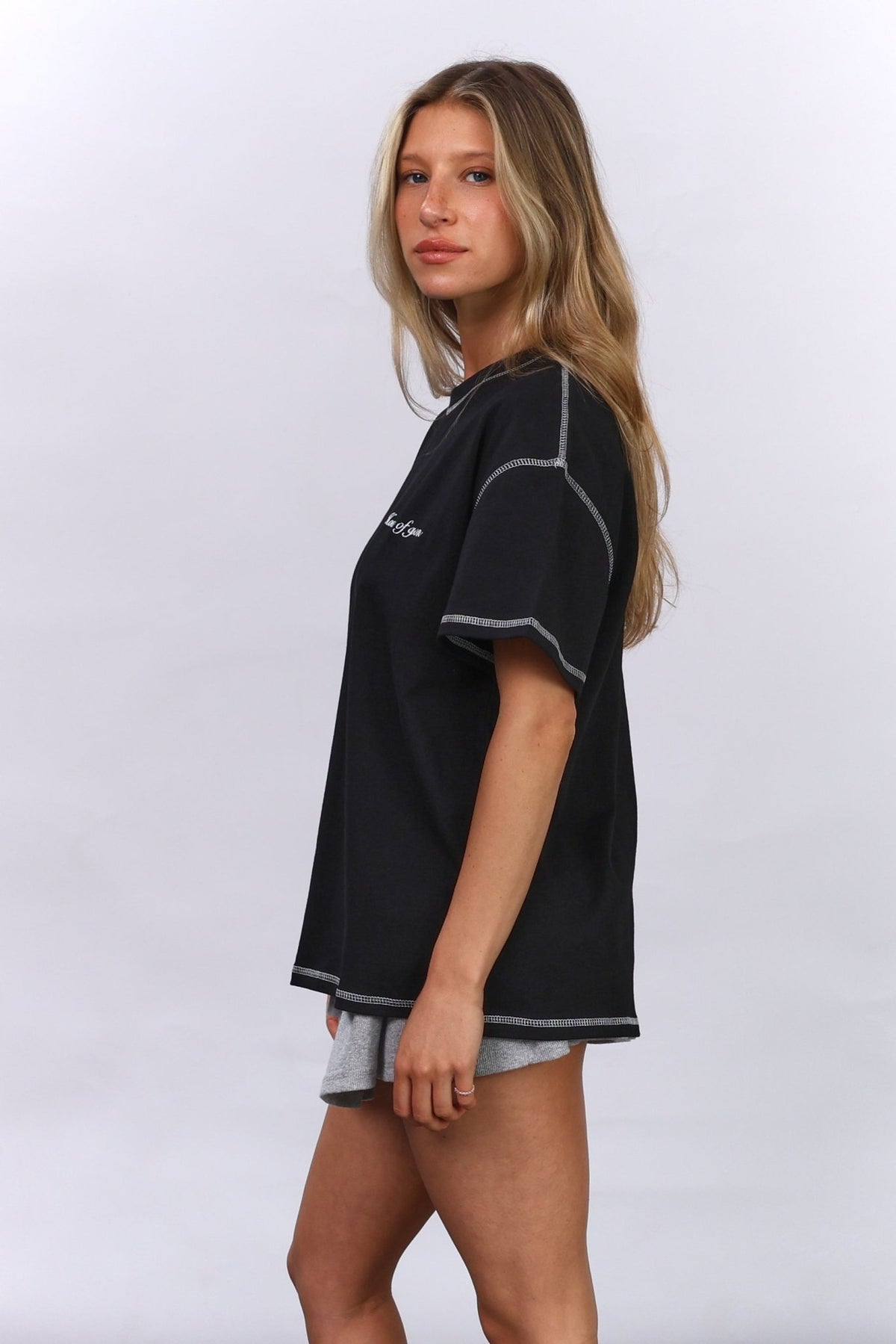 Flatlock Tee - Black - GON