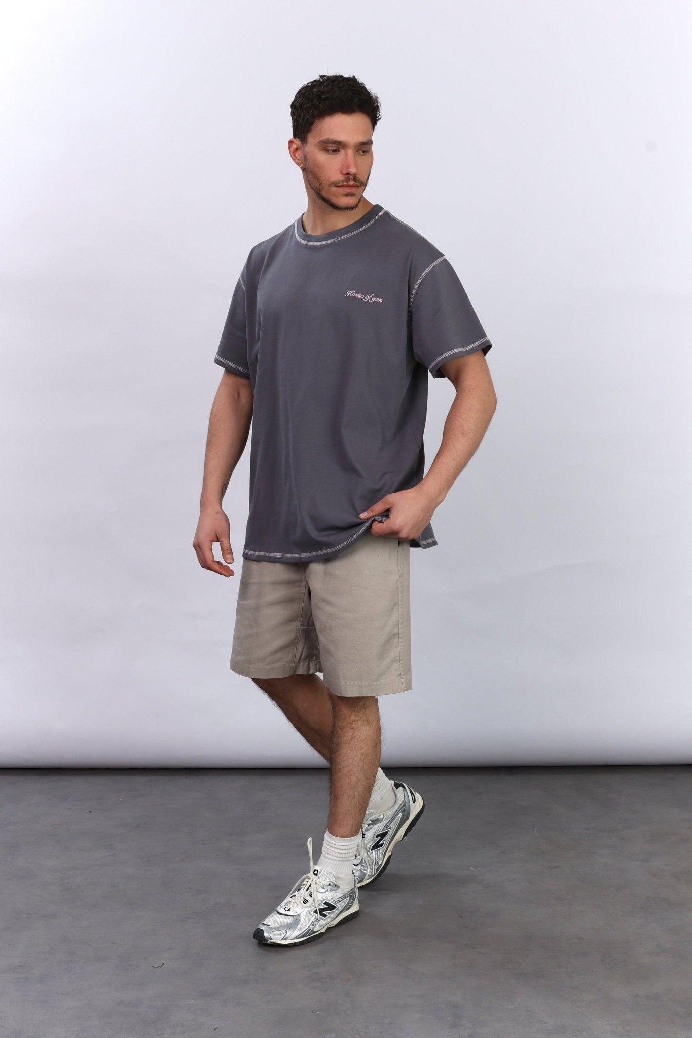 Flatlock Tee – Grey - GON