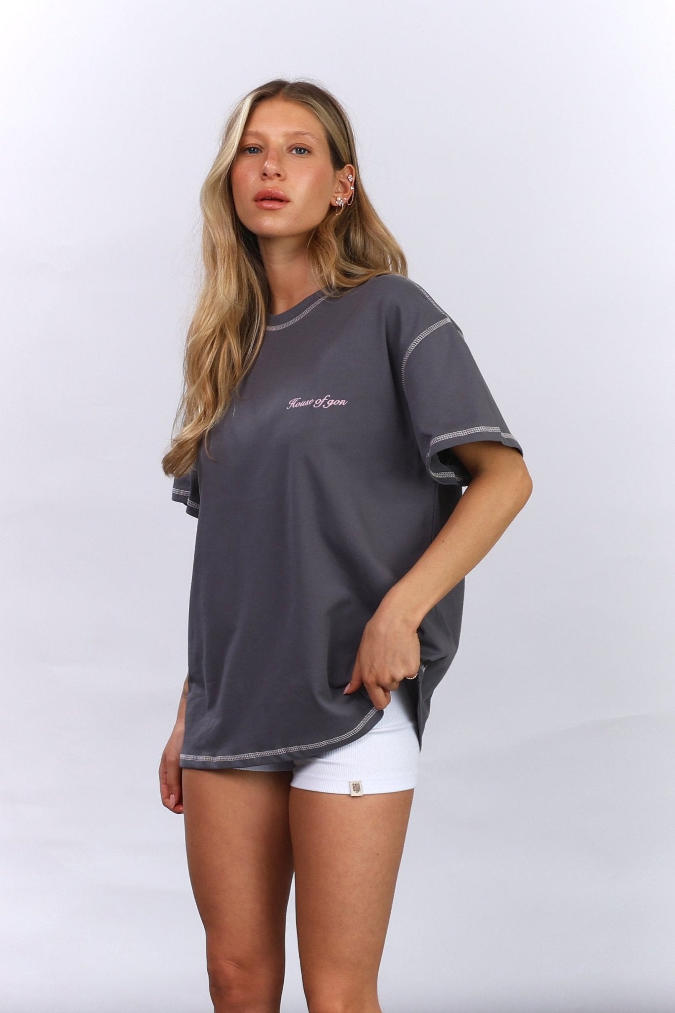 Flatlock Tee – Grey - GON