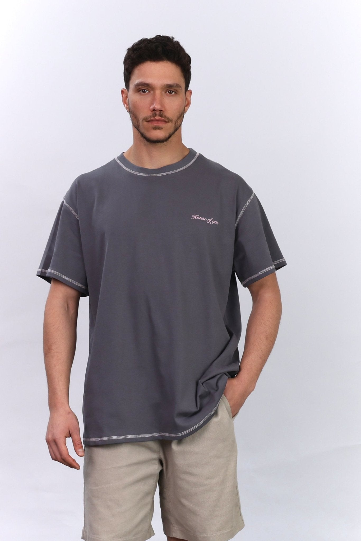 Flatlock Tee – Grey - GON