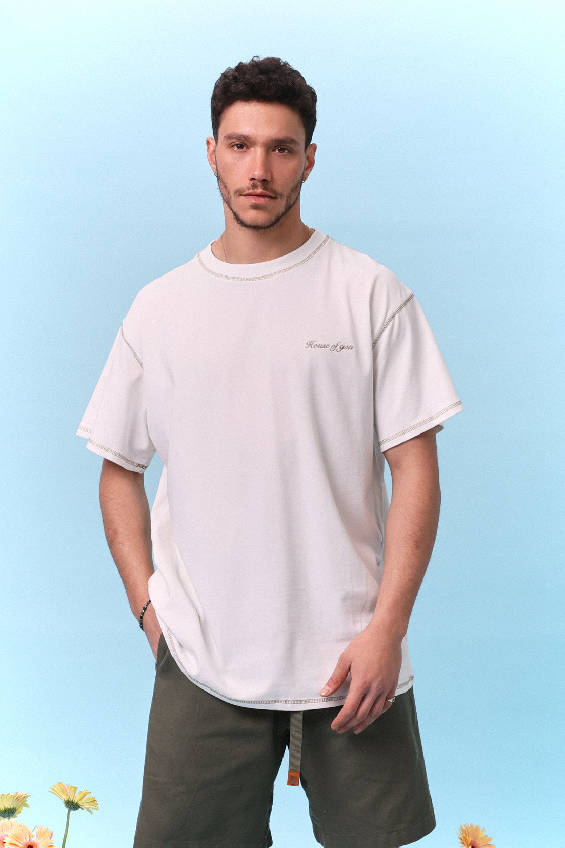 Flatlock Tee – Off White - GON