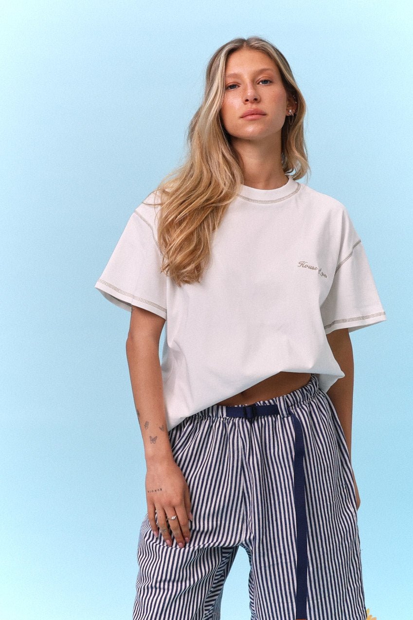 Flatlock Tee – Off White - GON