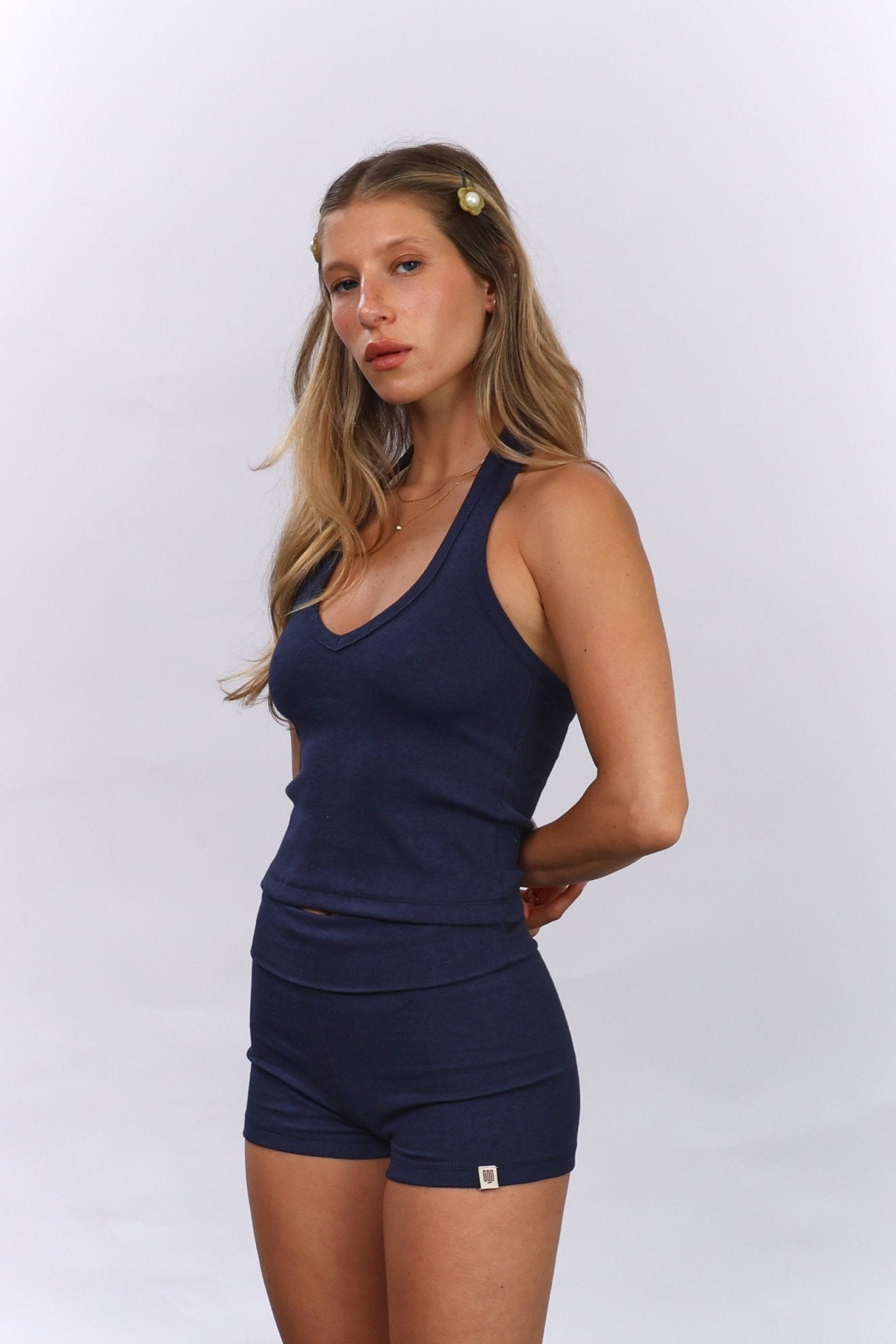 Foldover Shorts – Navy - GON