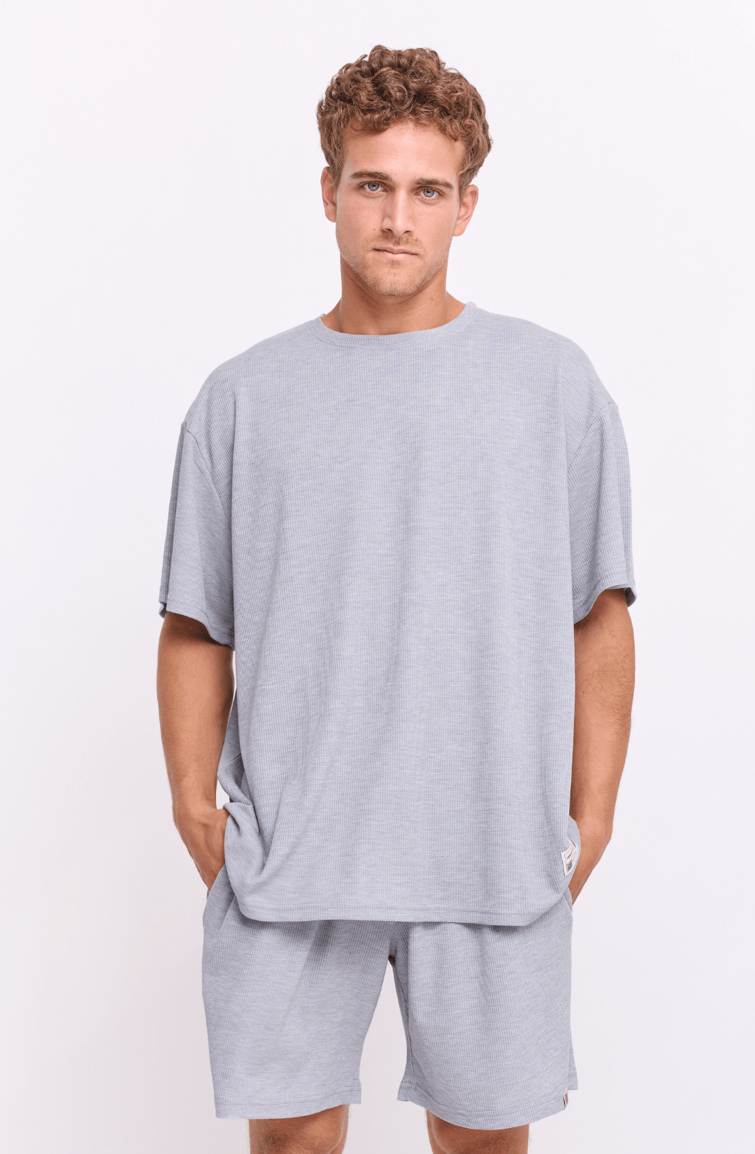 Gray - Waffle T-Shirt - GONSURFING