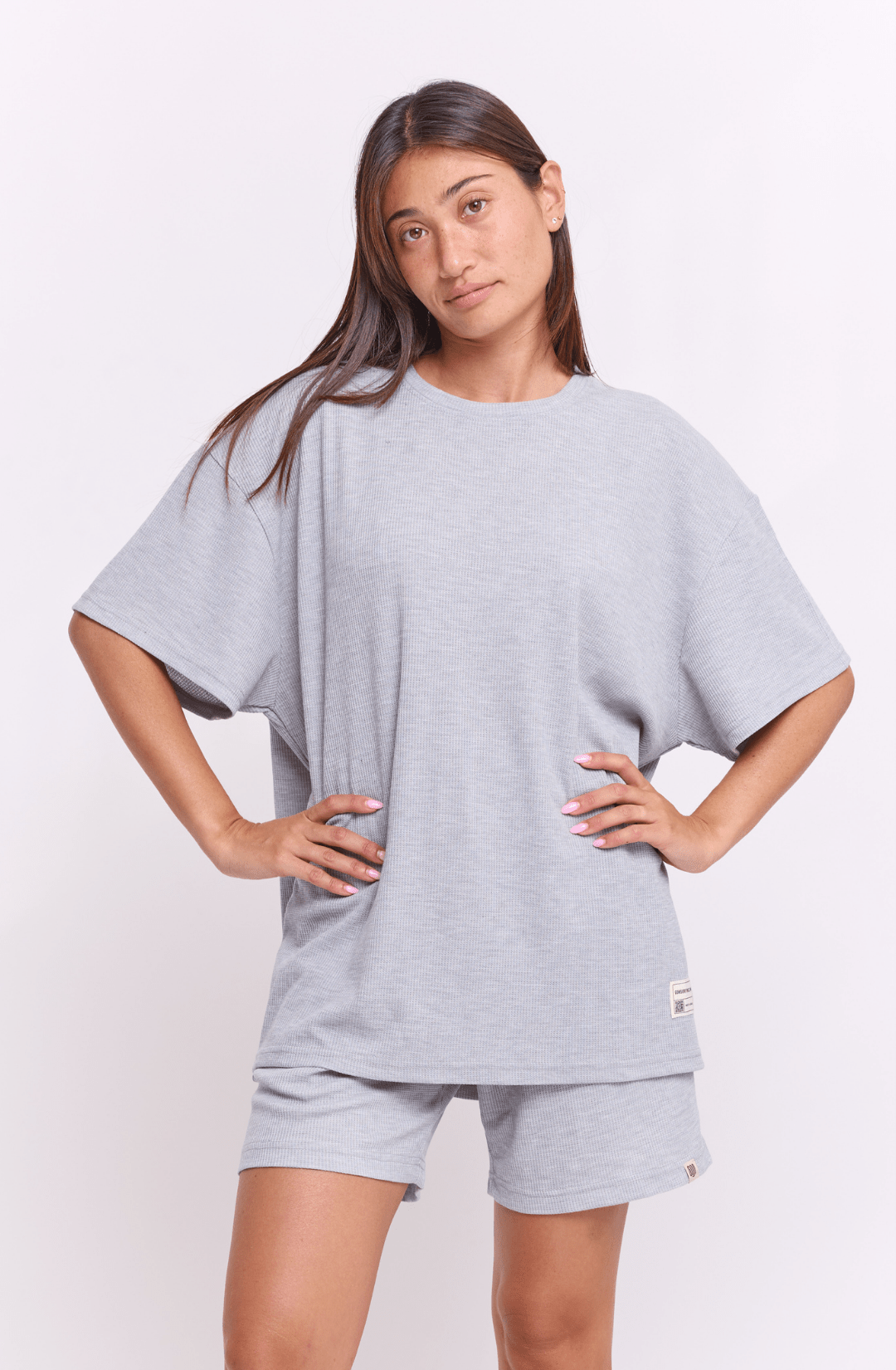 Gray - Waffle T-Shirt - GONSURFING