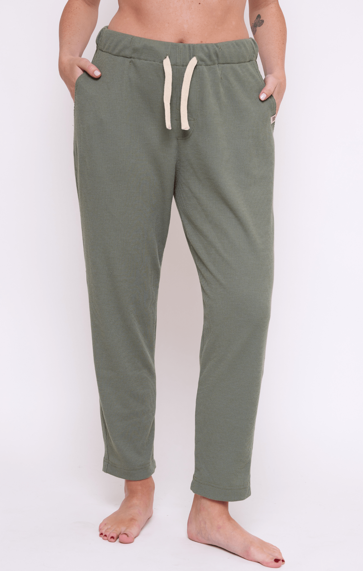 Green - Waffle Unisex Long Pants - GONSURFING