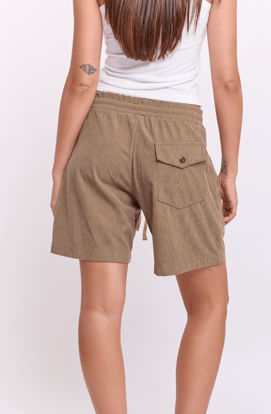 Khaki - Corduroy Shorts - GONSURFING