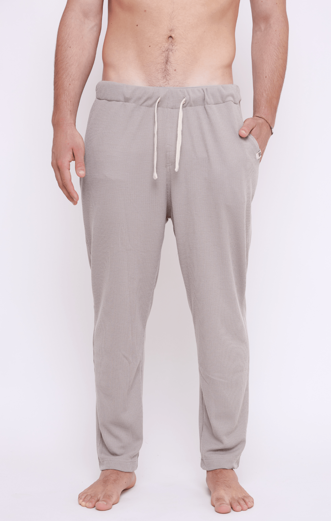 Khaki - Waffle Unisex Long Pants - GONSURFING