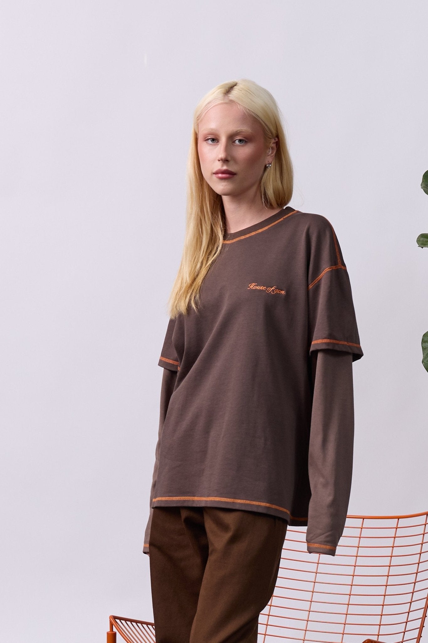 Layer Tee – Orange Stitching - GON