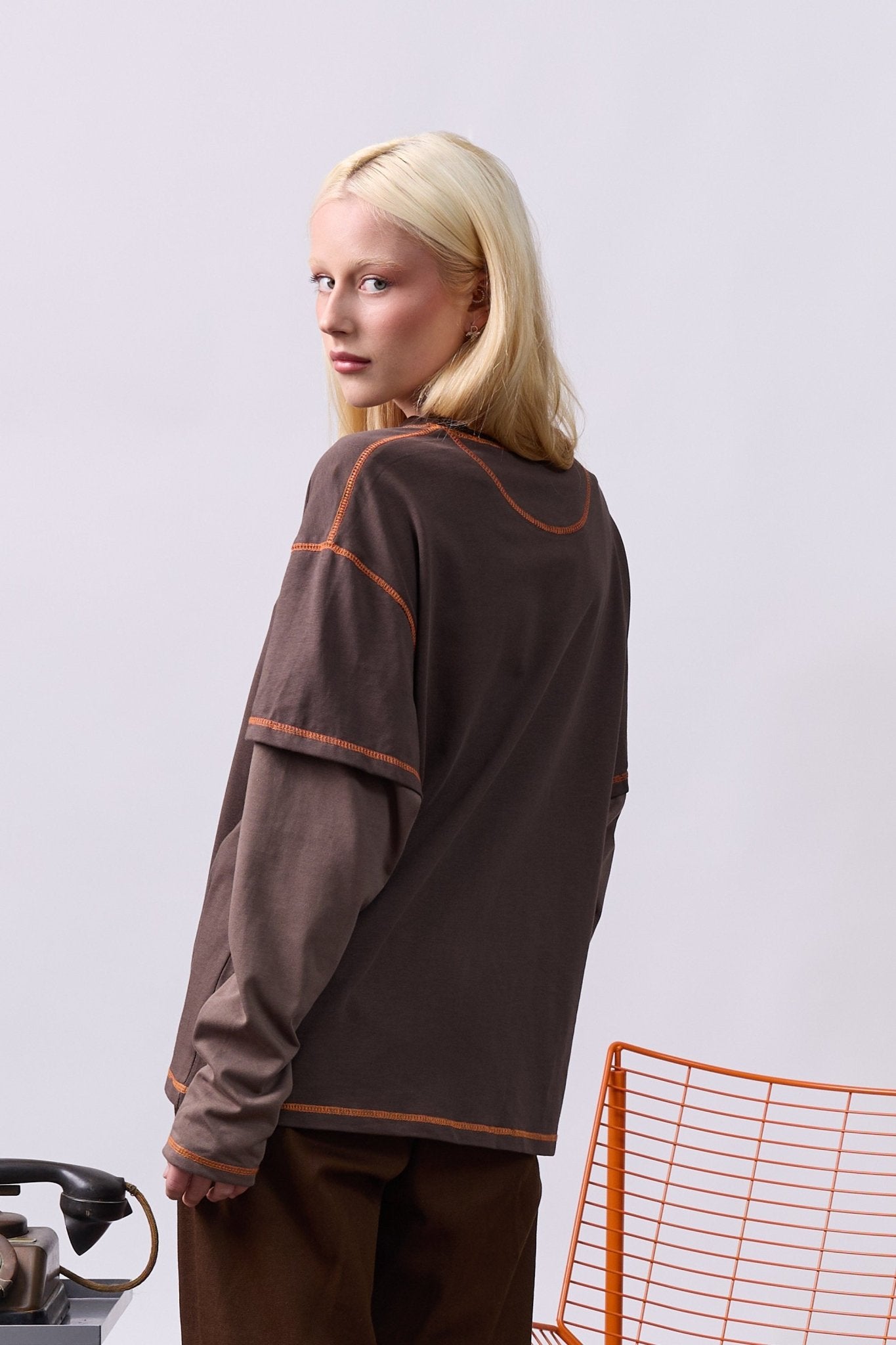 Layer Tee – Orange Stitching - GON