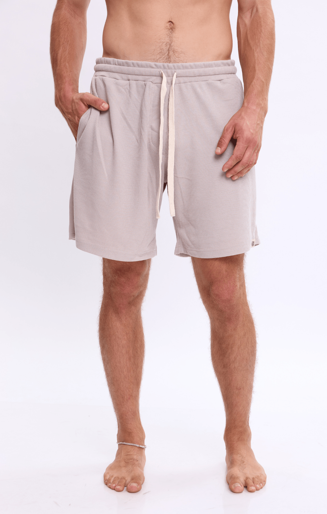Light Khaki - Waffle Shorts - GONSURFING
