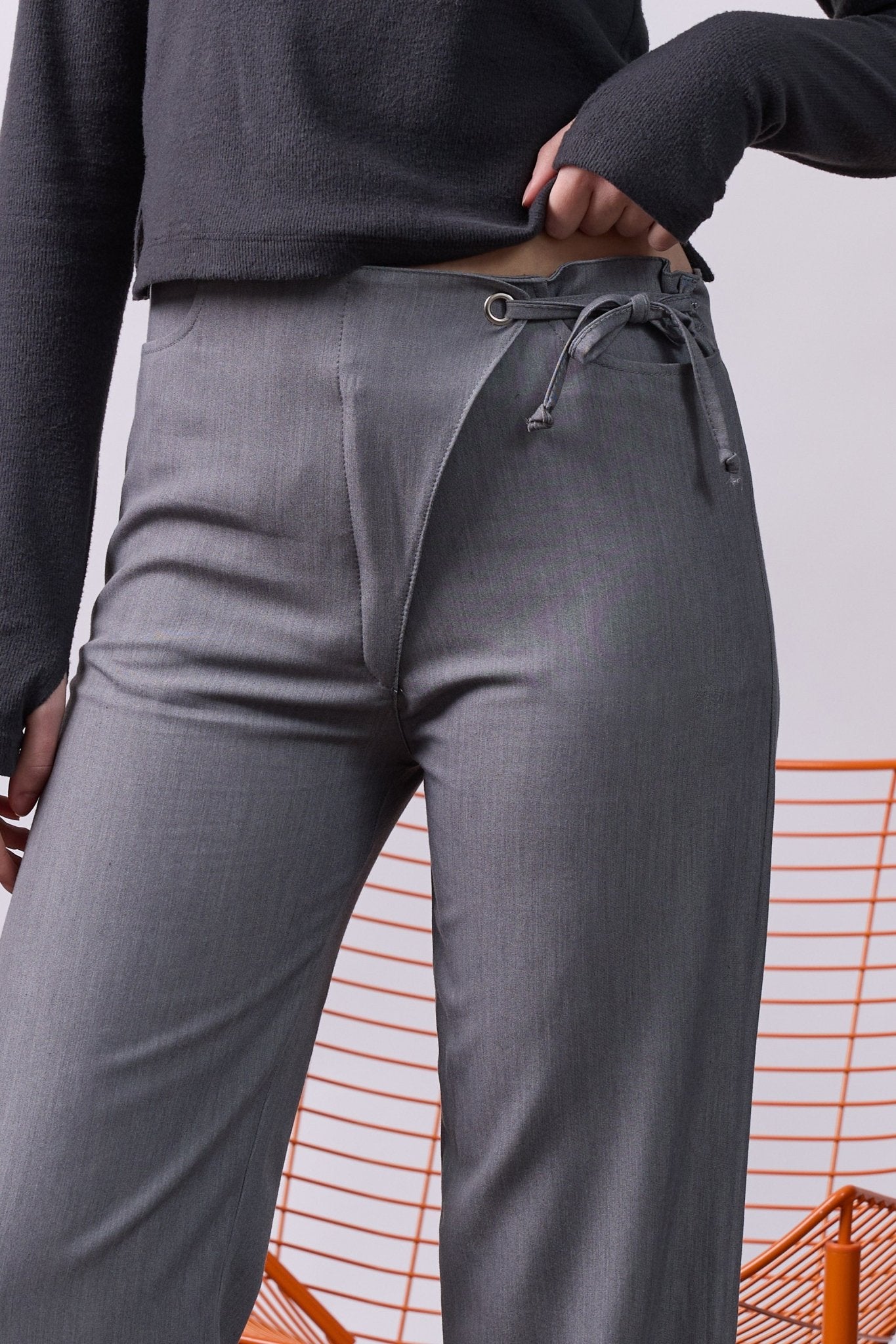 Looped Pants - Gray - GON