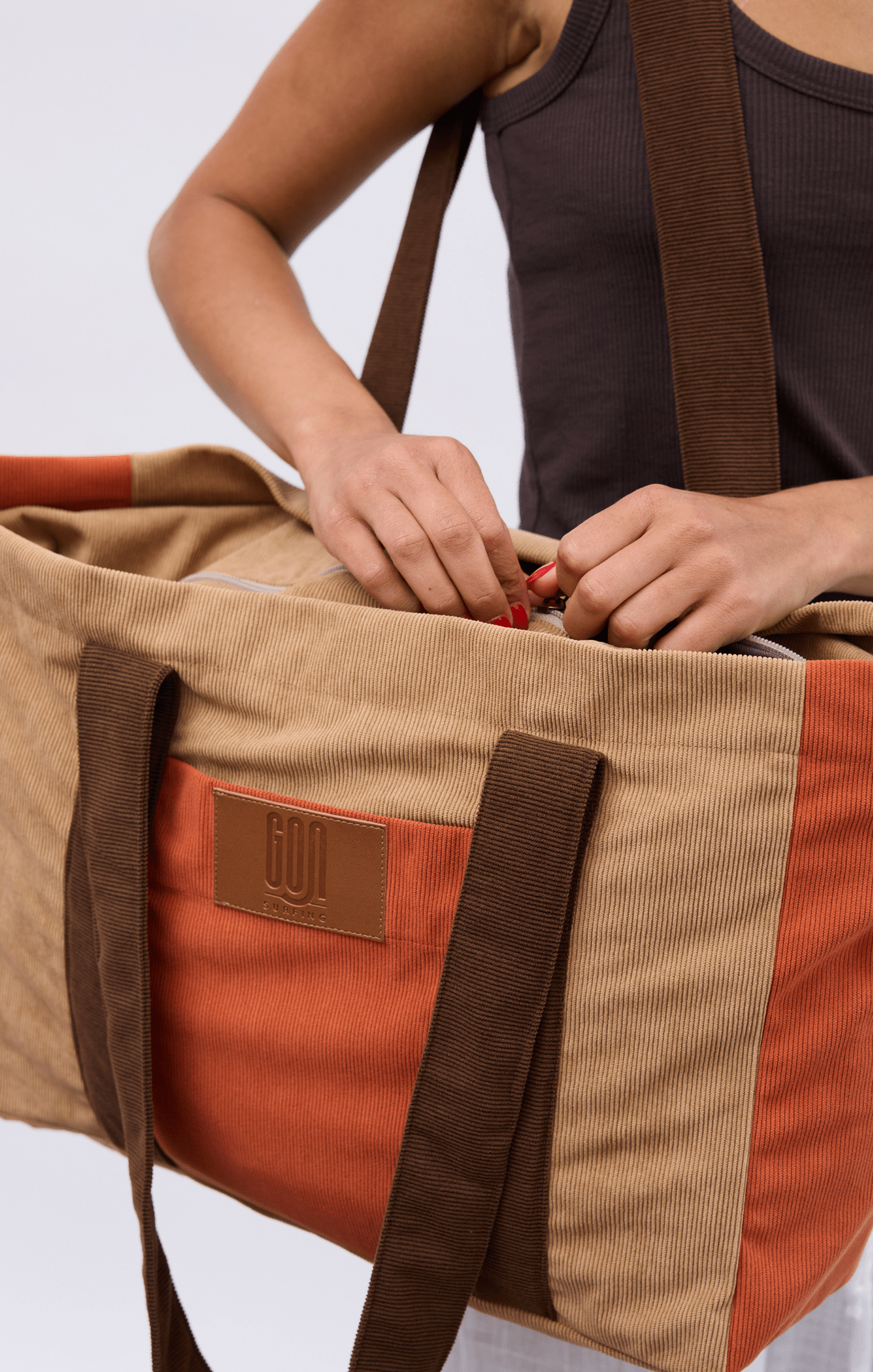 Mix brown - Corduroy Bag - GONSURFING