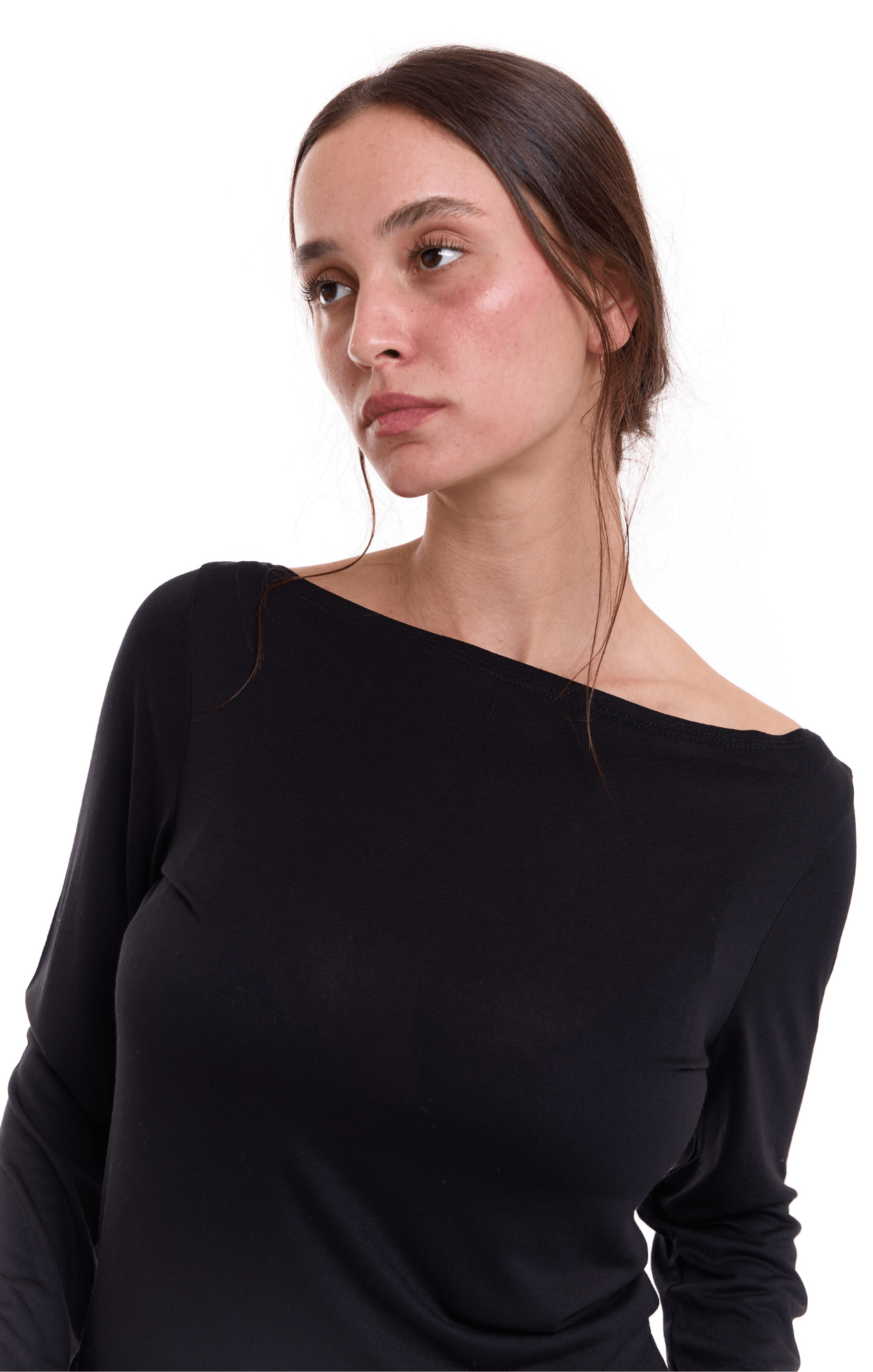 Off shoulder shirt - Black - GONSURFING