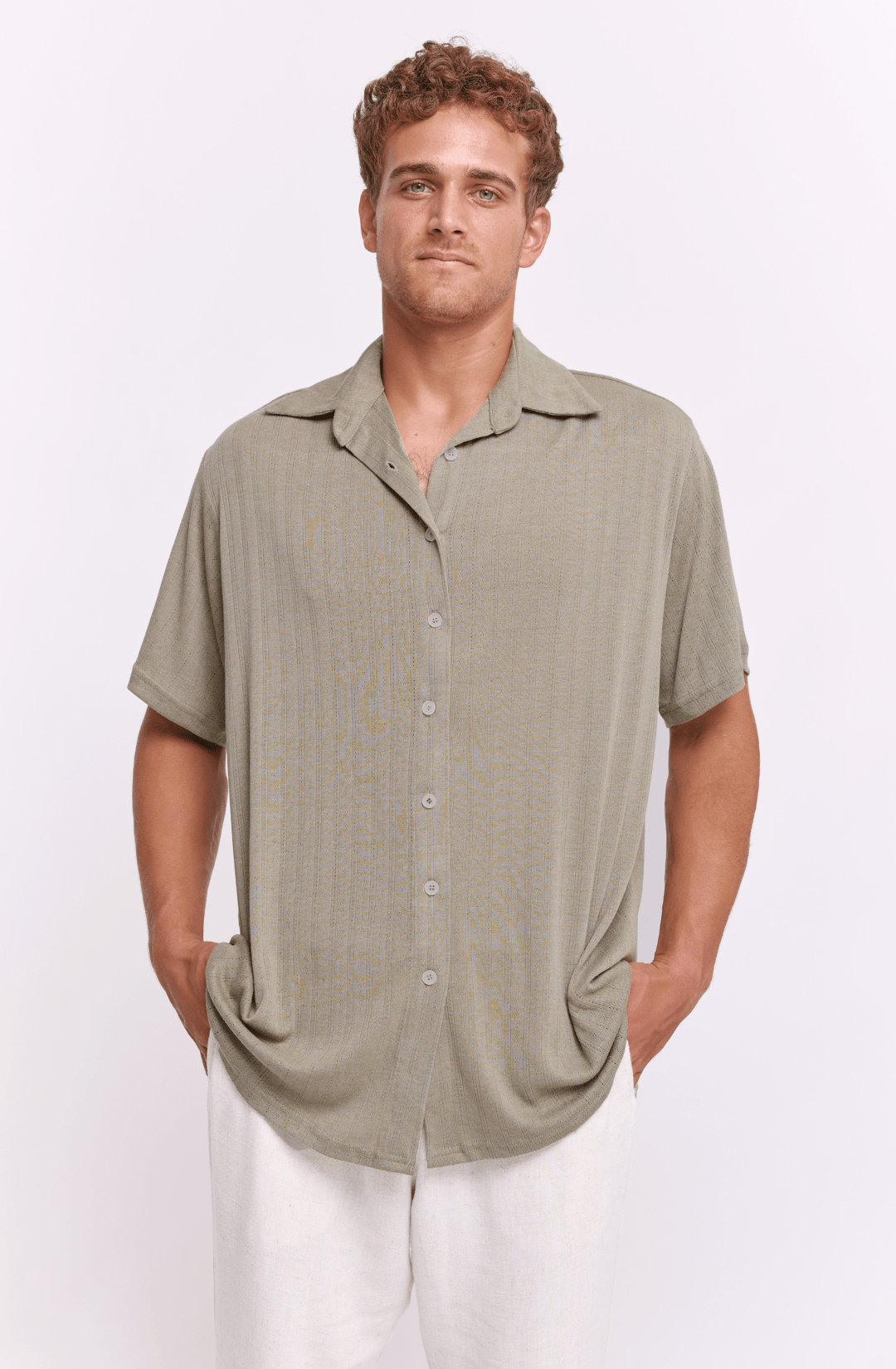 Olive pointill - Buttoned shirt - GONSURFING