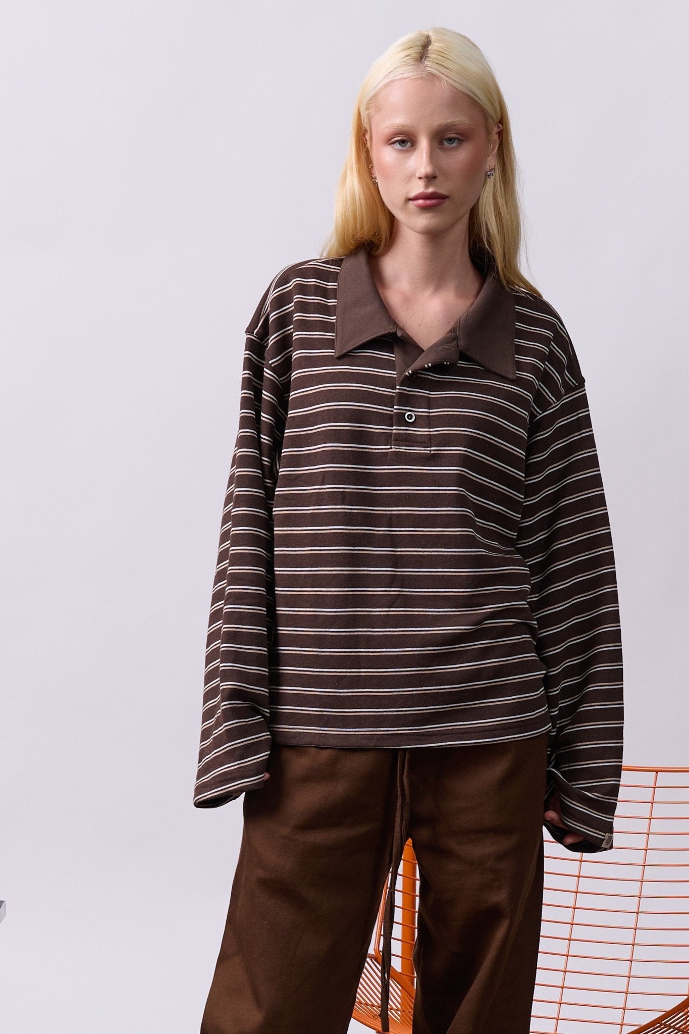 Polo Shirt – Brown Stripes - GON