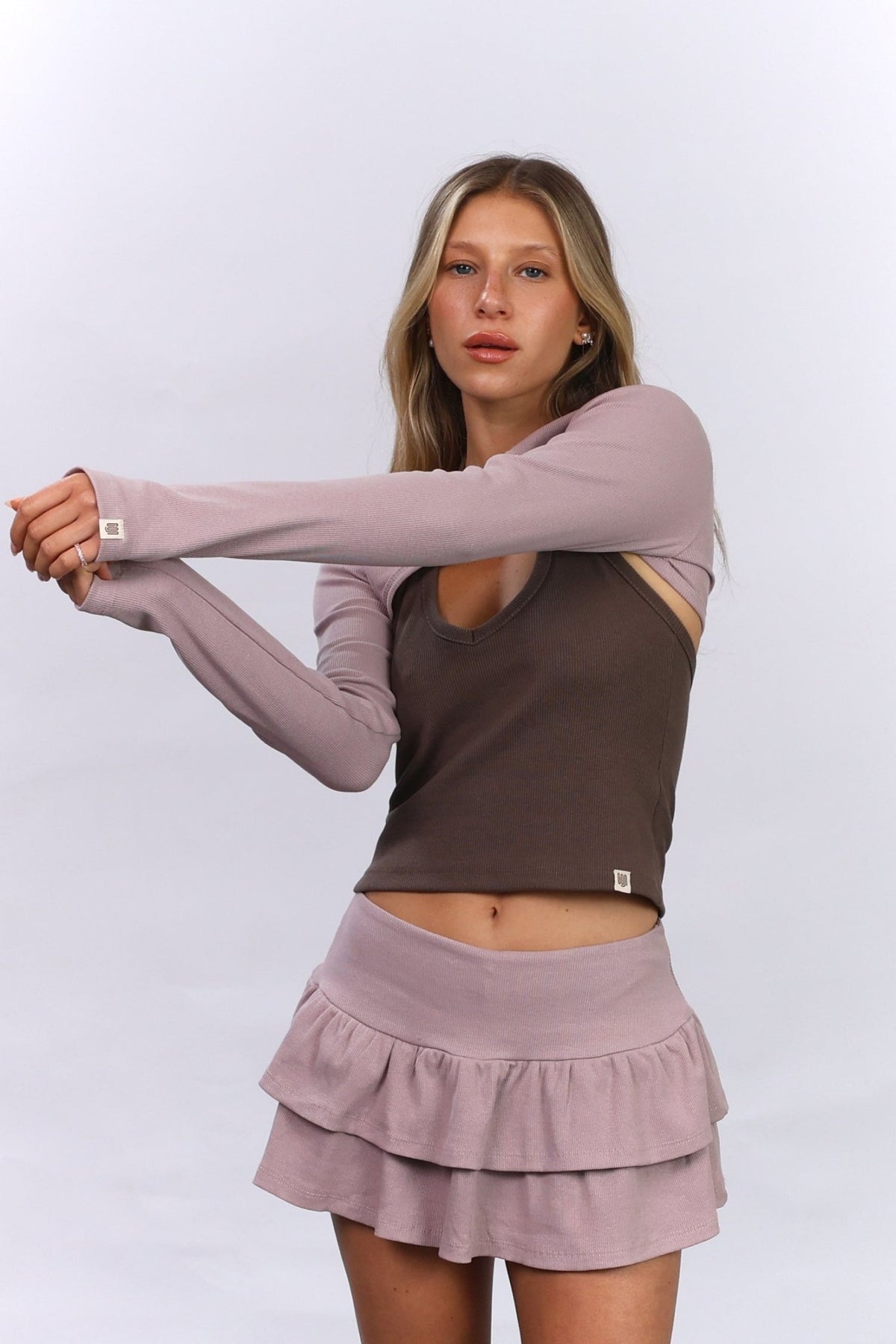 Ruffle Mini Skort – Lavender - GON