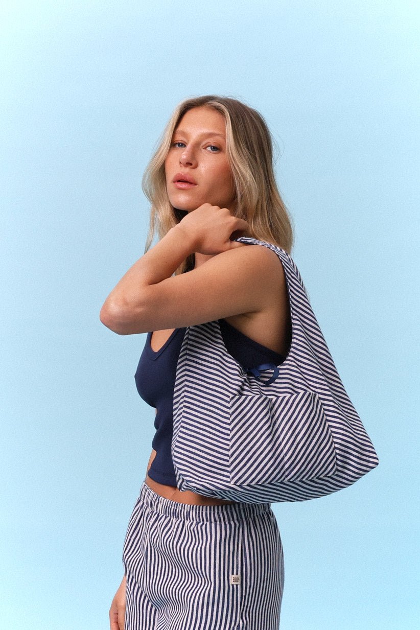 Shoulder bag - Blue Stripe / Blue - GON