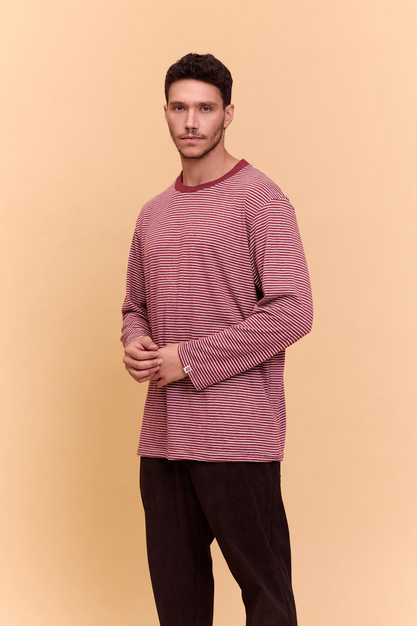 Striped Long sleeve - Burgundy - GONSURFING