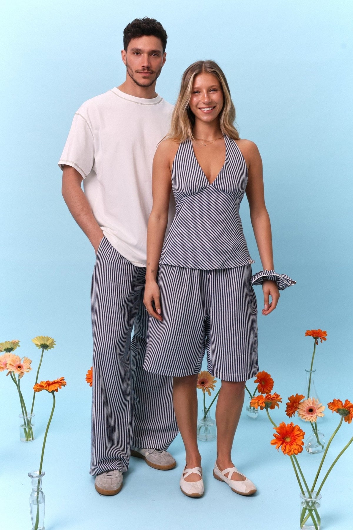 Striped Scrunchie - Jeans - GON