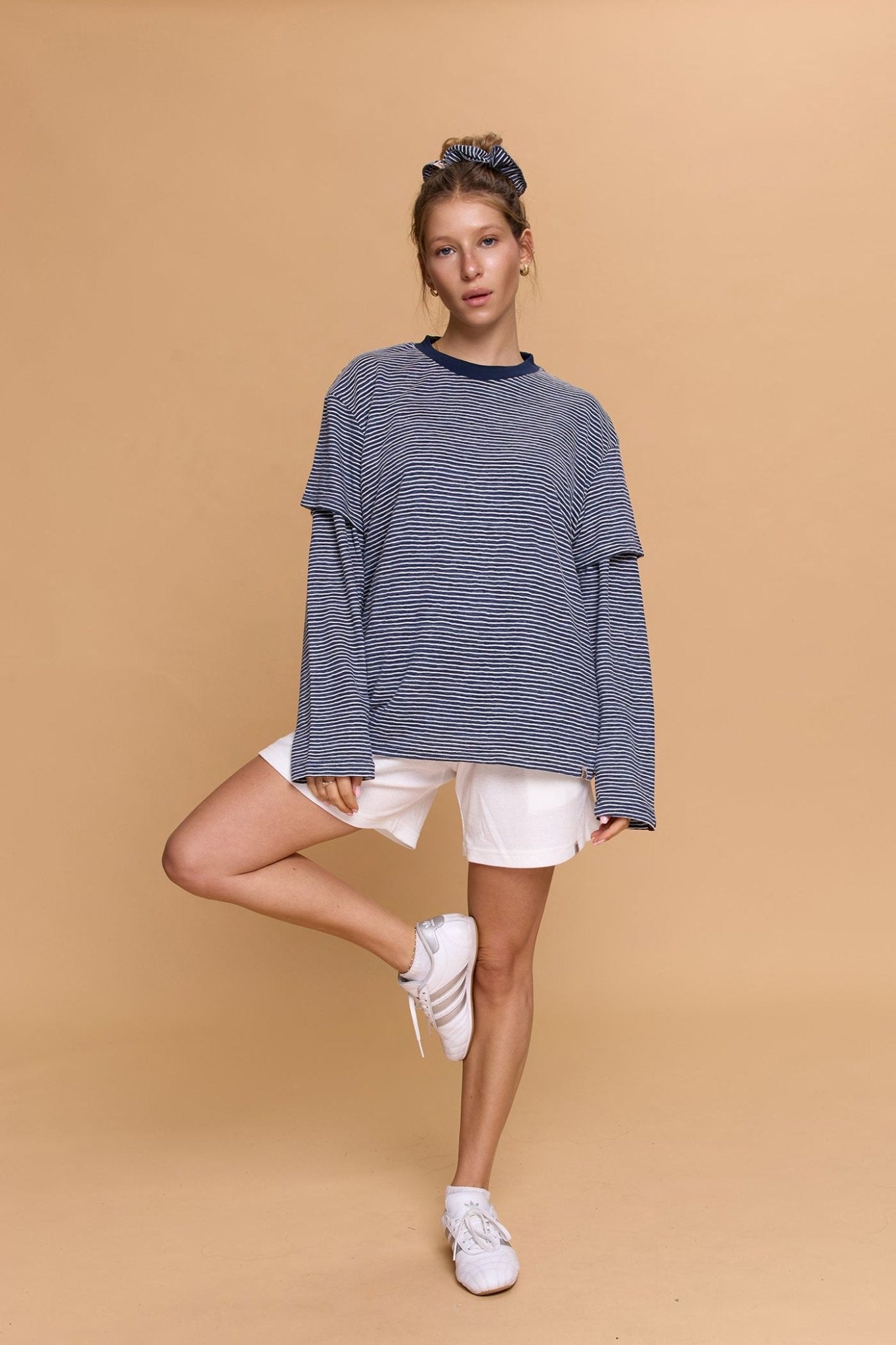 Striped T-shirt - Blue - GONSURFING