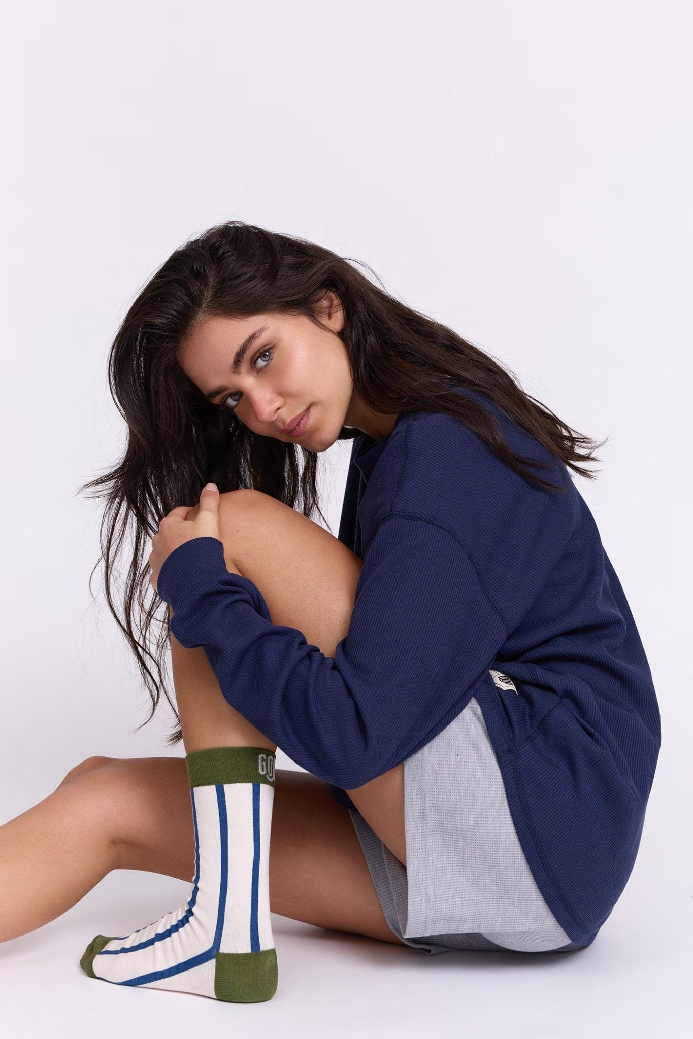 Unisex socks - blue stripes - GONSURFING