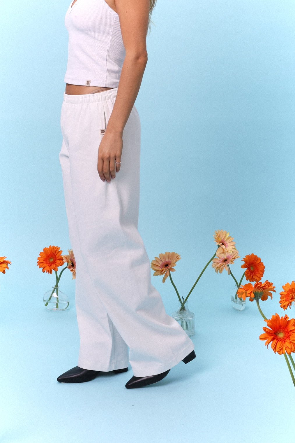 Wide Drill Pants – Off White - GON