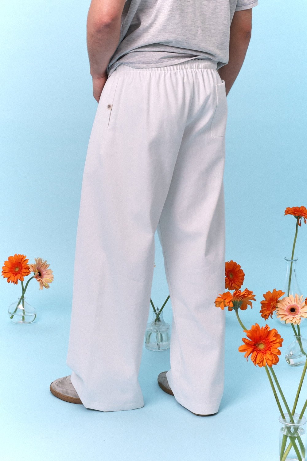 Wide Drill Pants – Off White - GON
