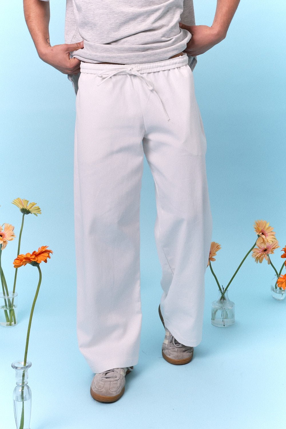 Wide Drill Pants – Off White - GON